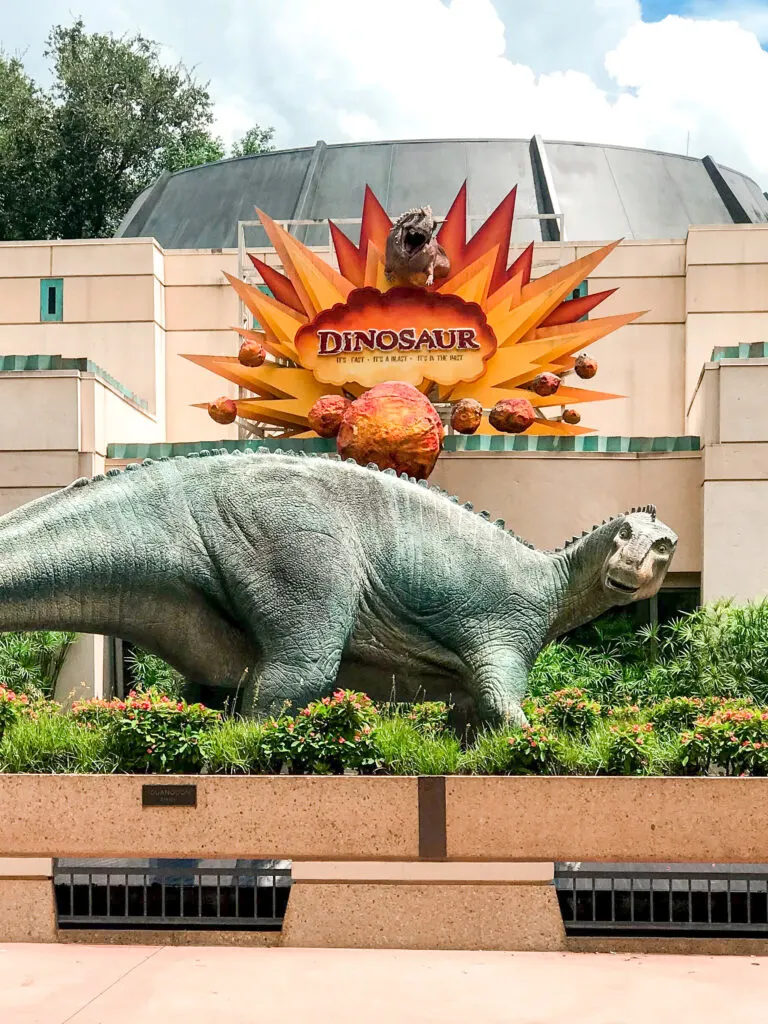 Entrance to DINOSAUR attraction at Disney's Animal Kingdom.