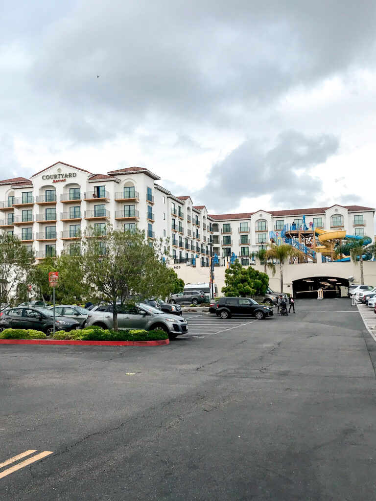 View of Courtyard Anaheim Theme Park Entrance from Harbor Blvd.