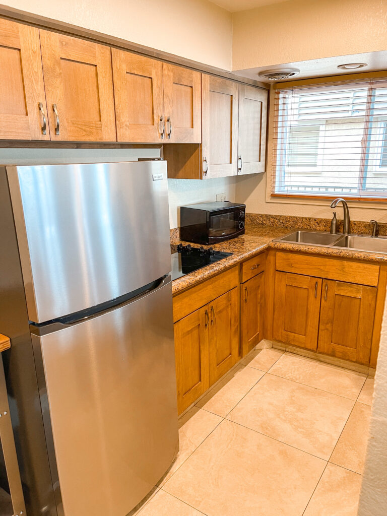 Kitchen in Island Palms suite in San Diego.