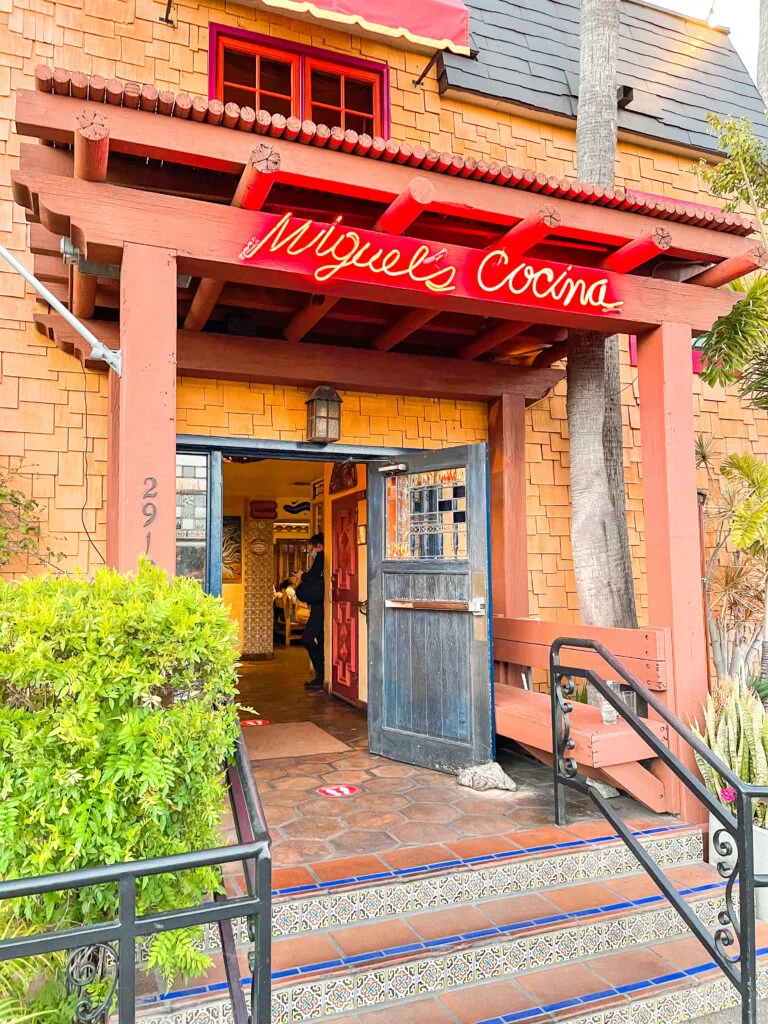 Entrance to Miguel's Cocina in Point Loma San Diego, California.