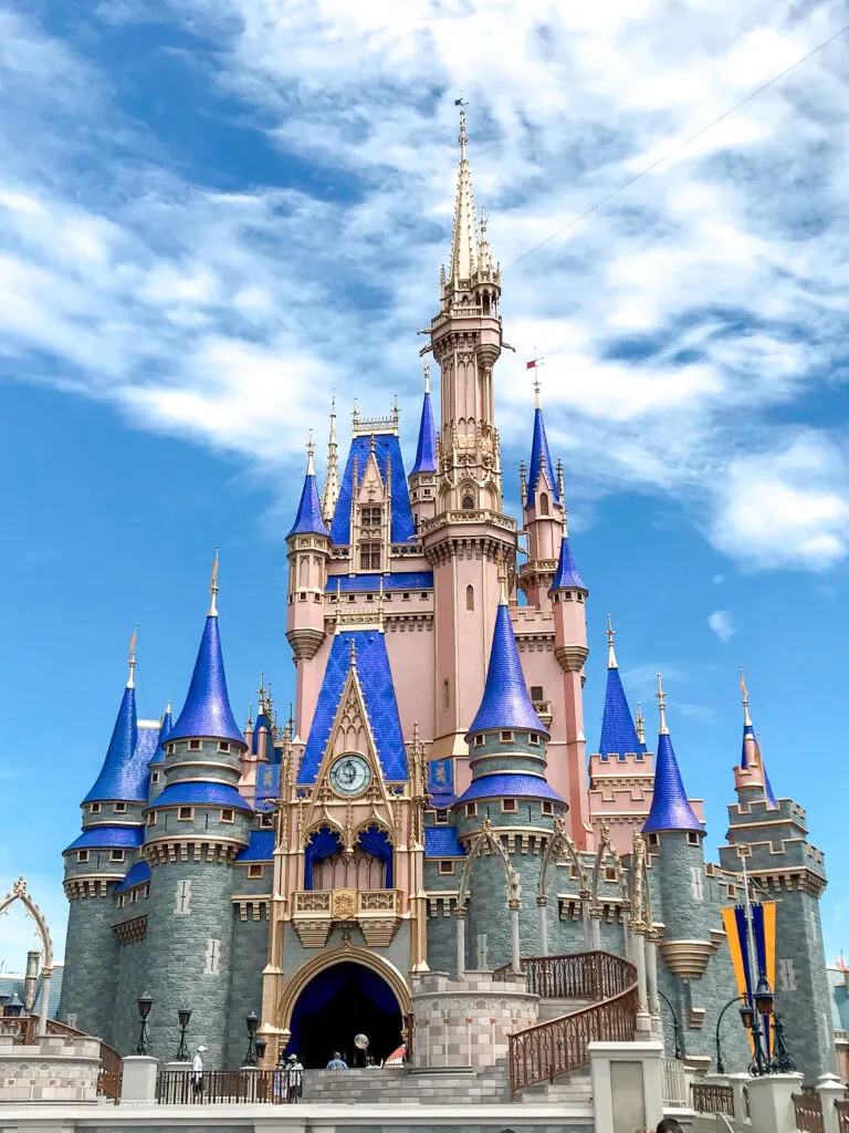 Cinderella's Castle at Disney World in July