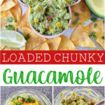 Pinterest image for chunky guacamole.