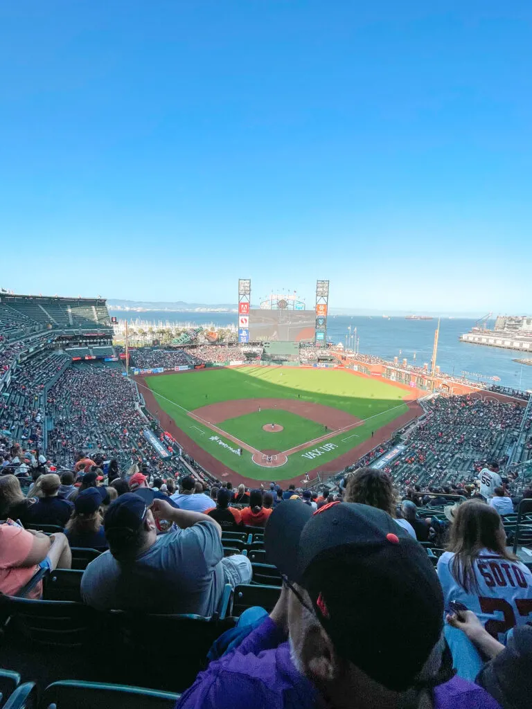 View of Oracle Park in San Francisco.