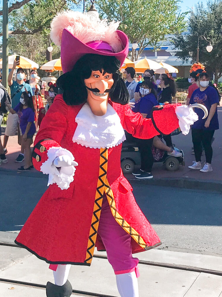 Captain Hook at Magic Kingdom.