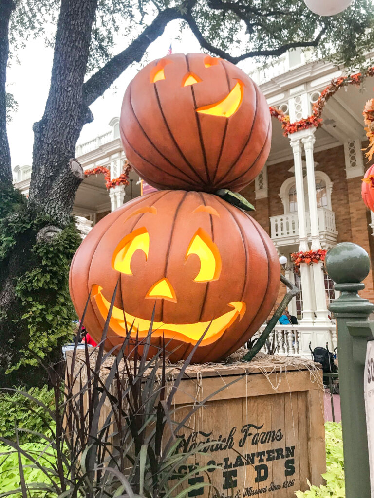 Jack-o-lanterns at Magic Kingdom.