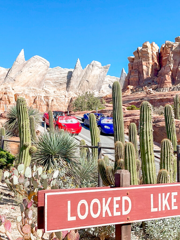 Radiator Springs Racers in Cars Land at Disneyland.