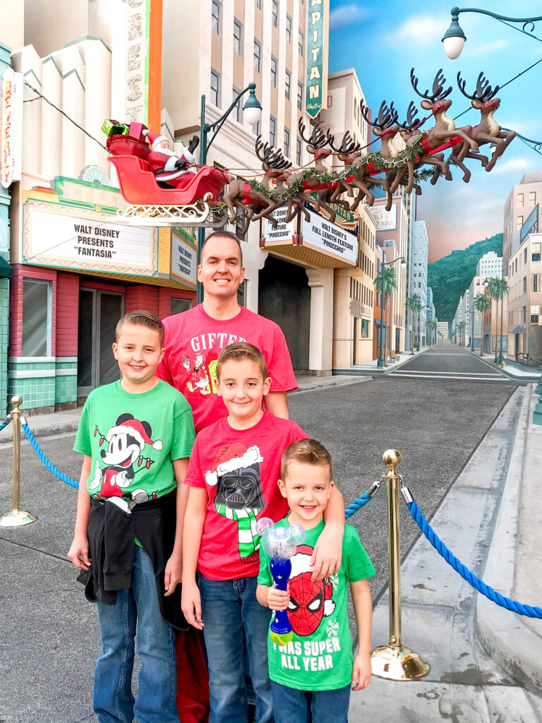 A family at Disneyland.