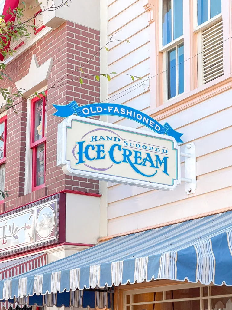 Gibson Girl Ice Cream Parlor on Main Street U.S.A. at Disneyland.