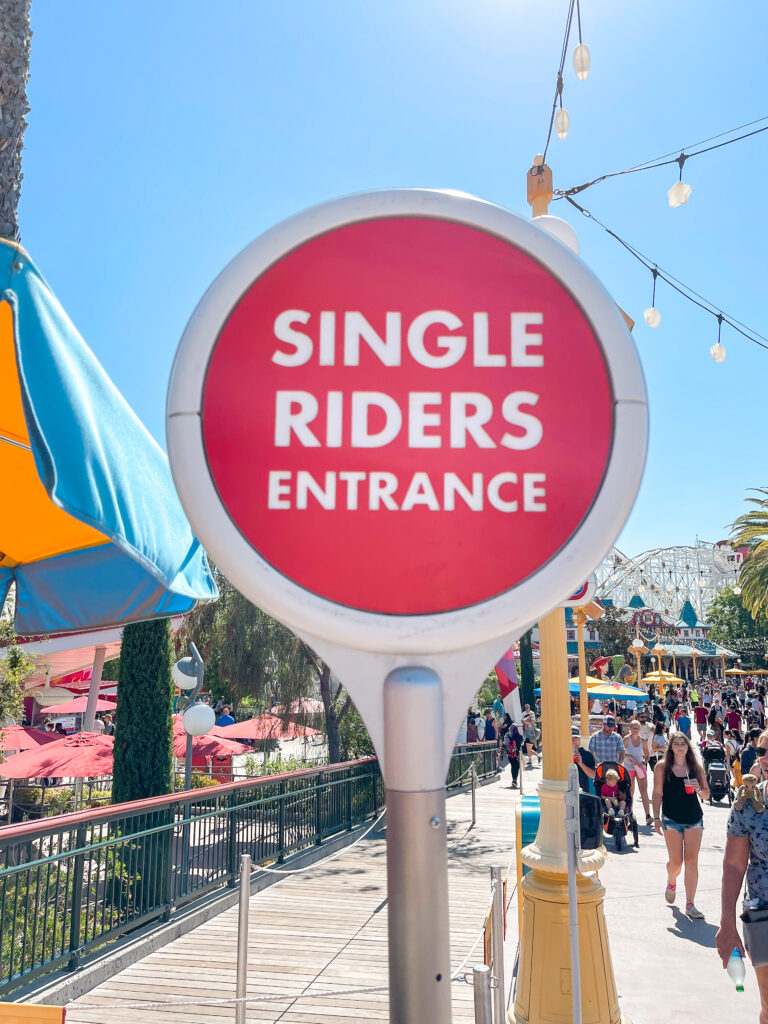 Single Rider Line for Incredicoaster.