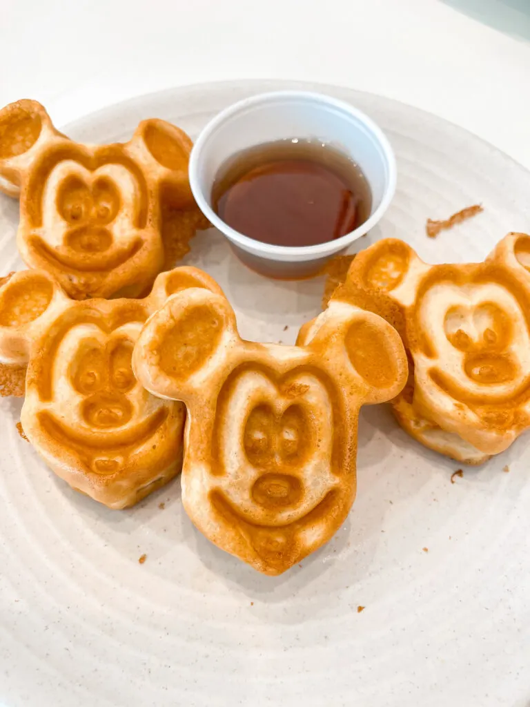 Mickey waffles from the Breakfast buffet at Cambria hotel & suites in Anaheim.