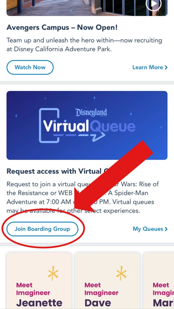 Click on "Join Boarding Group".