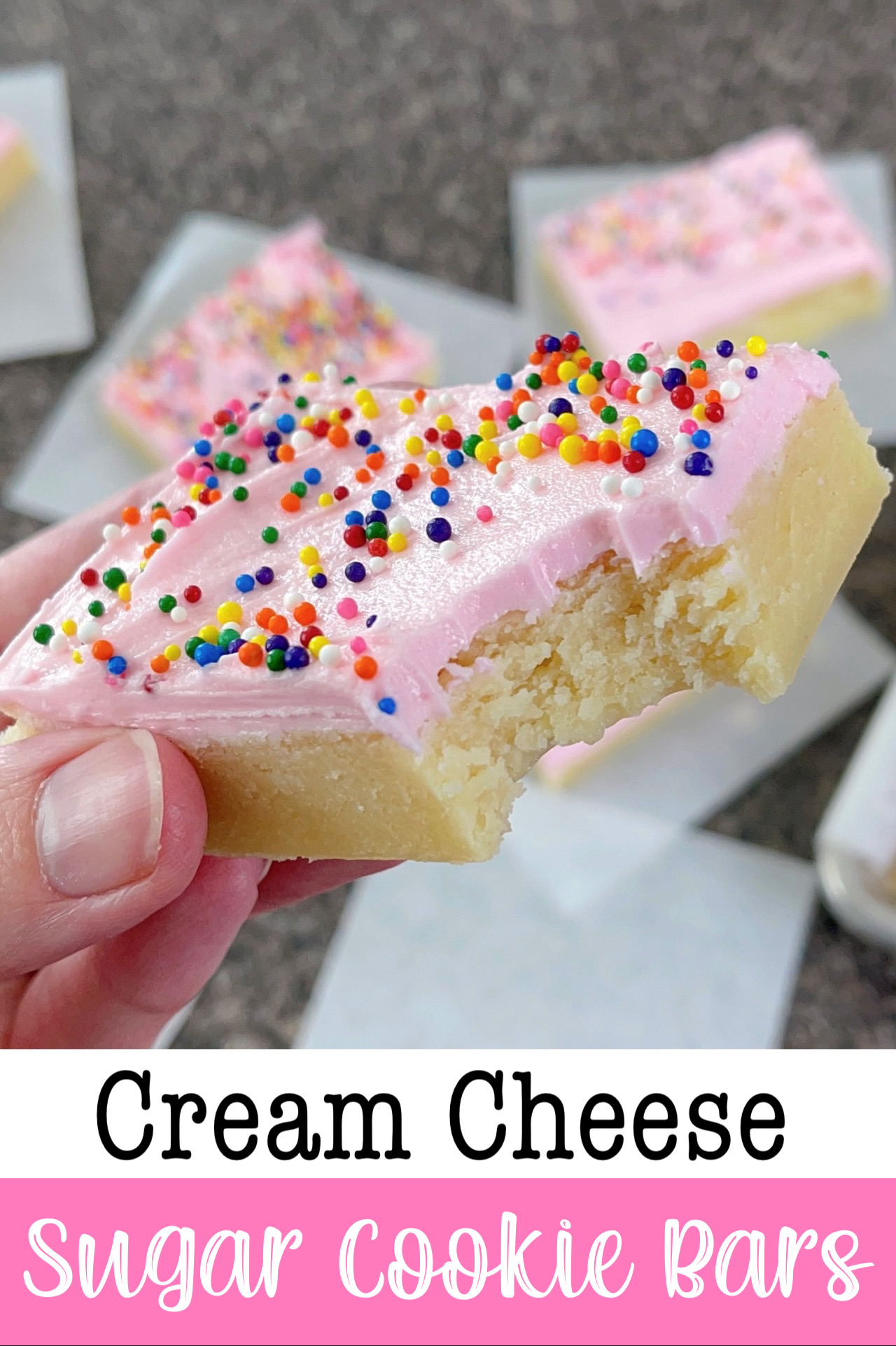 Soft Cream Cheese Sugar Cookie Bars The Mommy Mouse Clubhouse