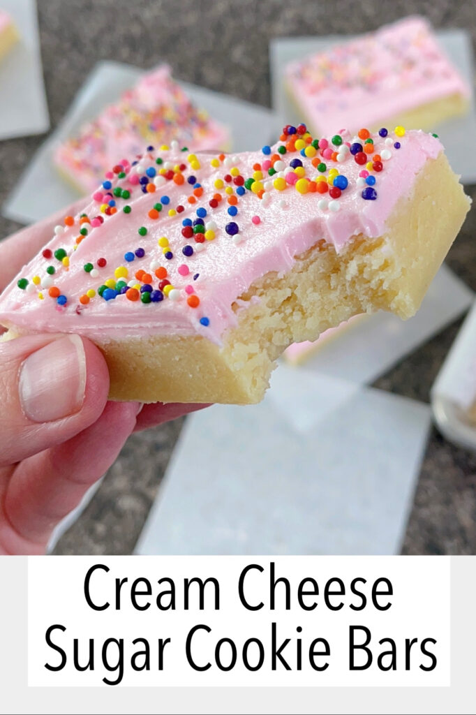 Cream Cheese Sugar Cookie Bars.