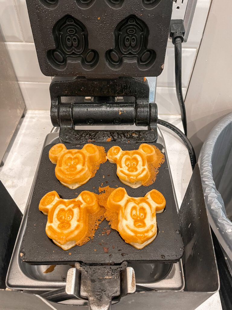 Mickey waffle iron at Cambria hotel & Suites Anaheim Resort.