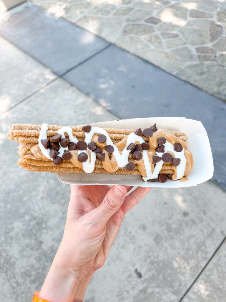 Fluffernutter Churro from Willie's Churro Cart at Disneyland.