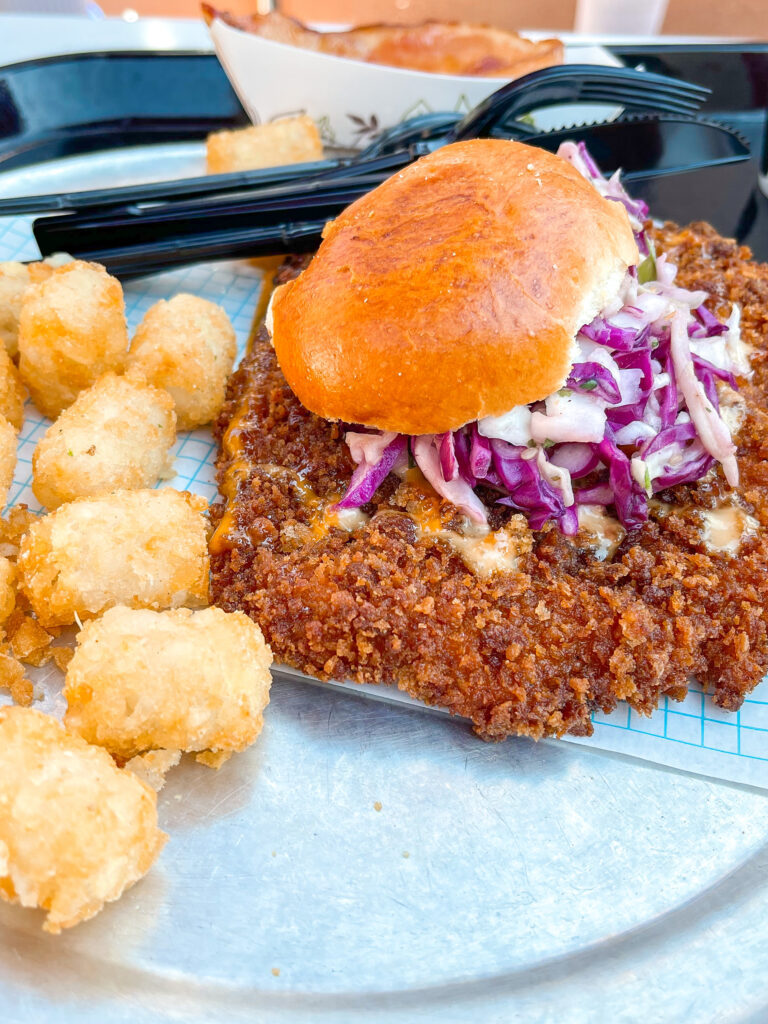 Chicken sandwich from Pym Test Kitchen at Disneyland.