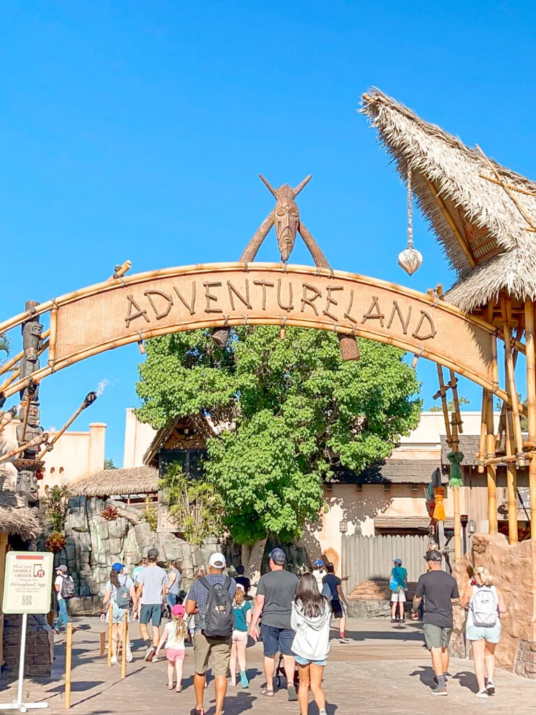 Entrance to Adventureland at Disneyland.