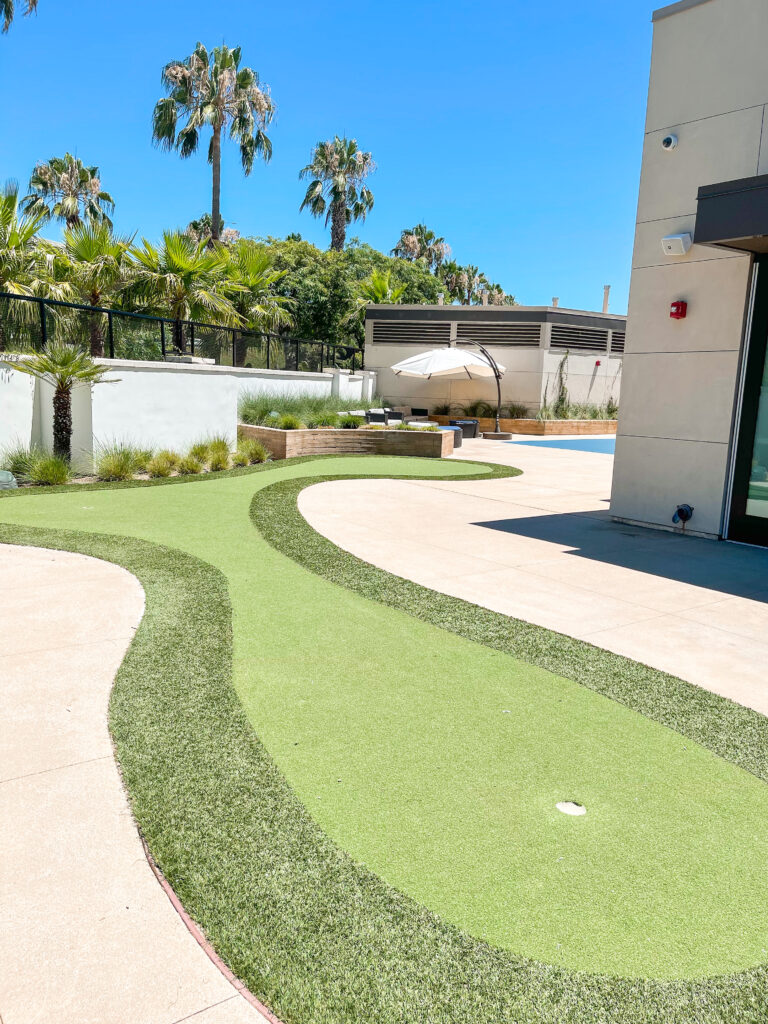 Putting Green at Cambria hotel.