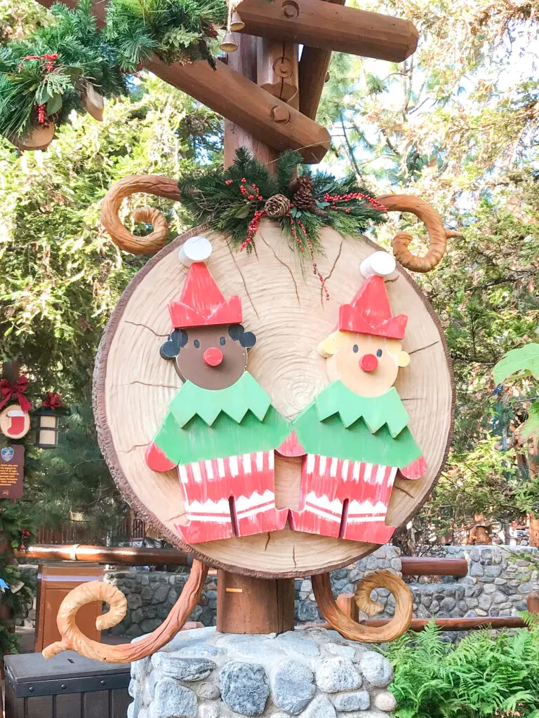 A Christmas decoration at Disneyland.