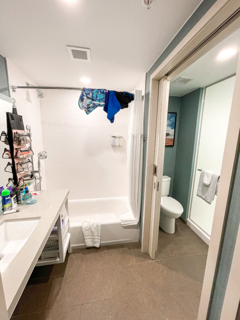 Bathroom in the Cambria Hotel Kids Suite.