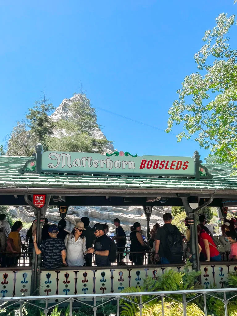 Matterhorn Bobsleds at Disneyland.