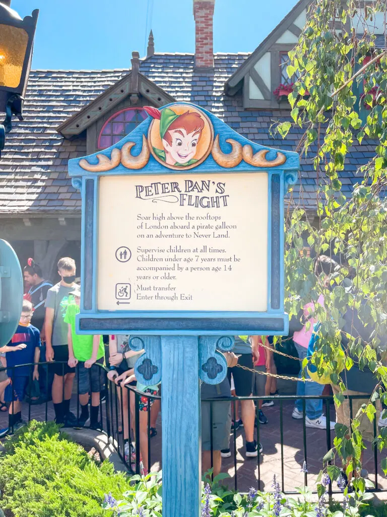 Peter Pan's Flight at Disneyland.