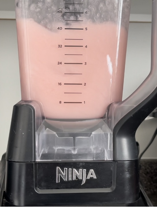 Watermelon lemonade in a blender.