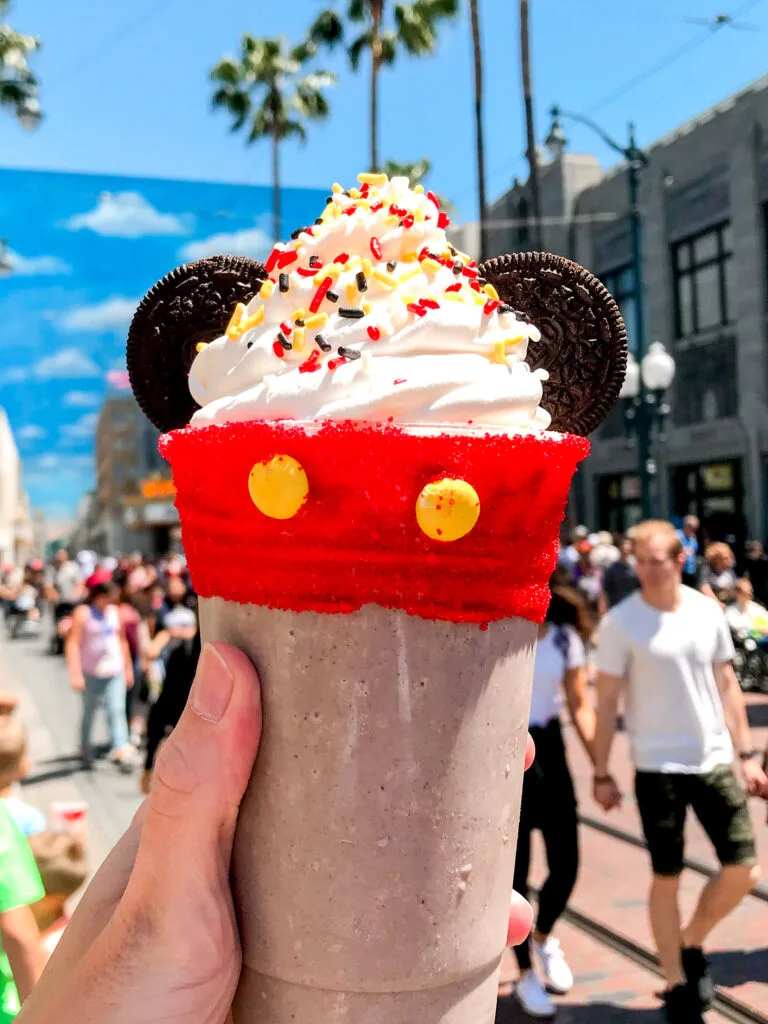 A Classic Mickey Shake from Schmoozies at Disneyland.