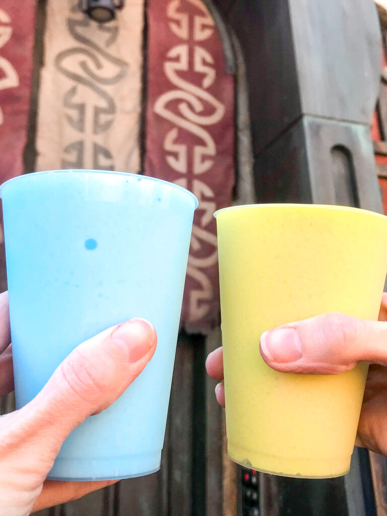 Blue Milk and Green Milk from Star Wars: Galaxy's Edge.