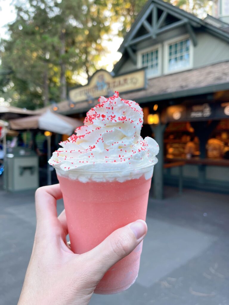 A watermelon lemonade freeze at Disneyland's Hungry Bear Restaurant.