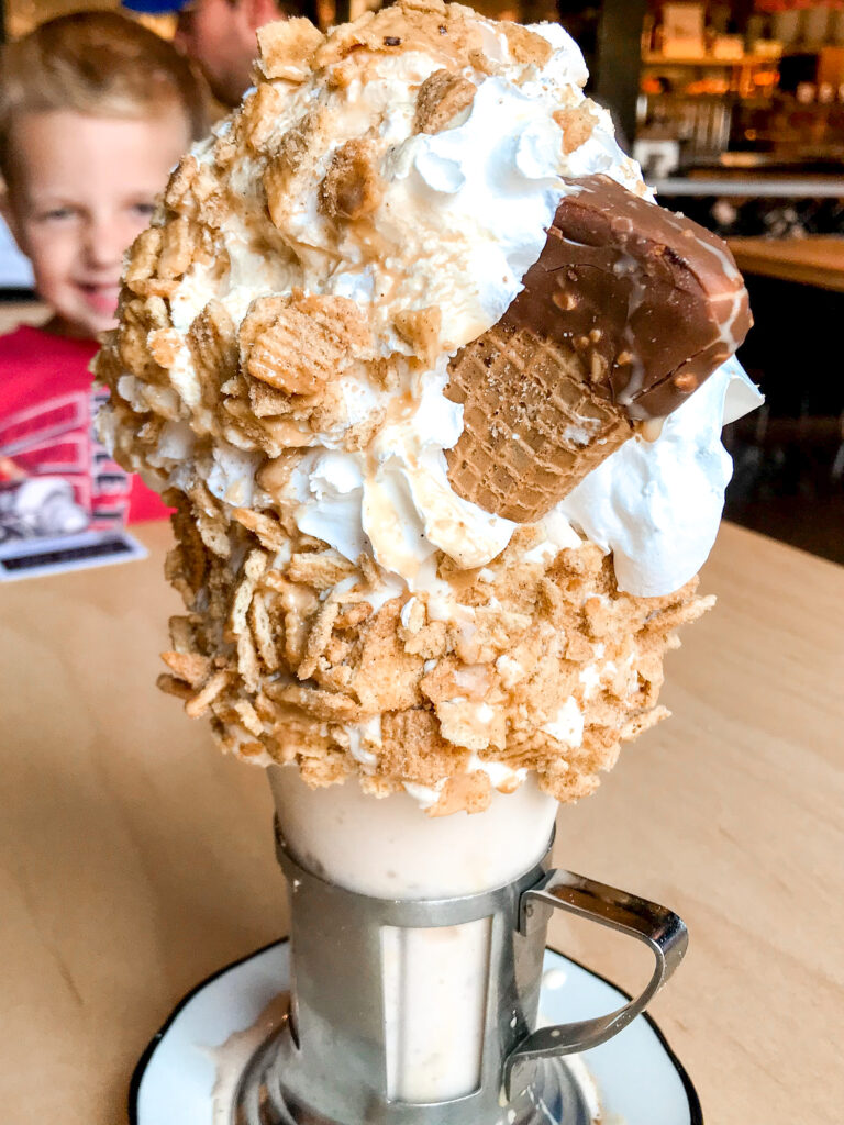 Crazy shake from Black Tap Anaheim at Downtown Disney.