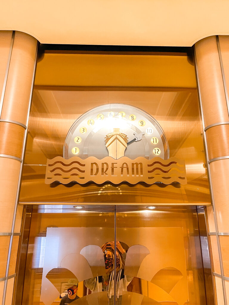 Elevator on the Disney Dream cruise ship.