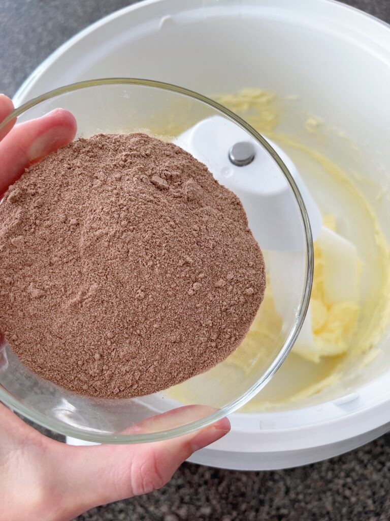 Hot cocoa mix and butter to make hot chocolate frosting.