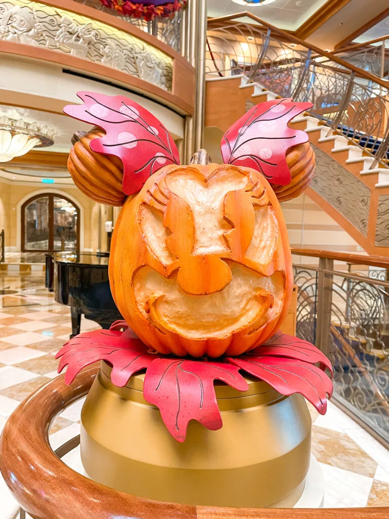 Halloween decorations on the Disney Dream Cruise Ship.