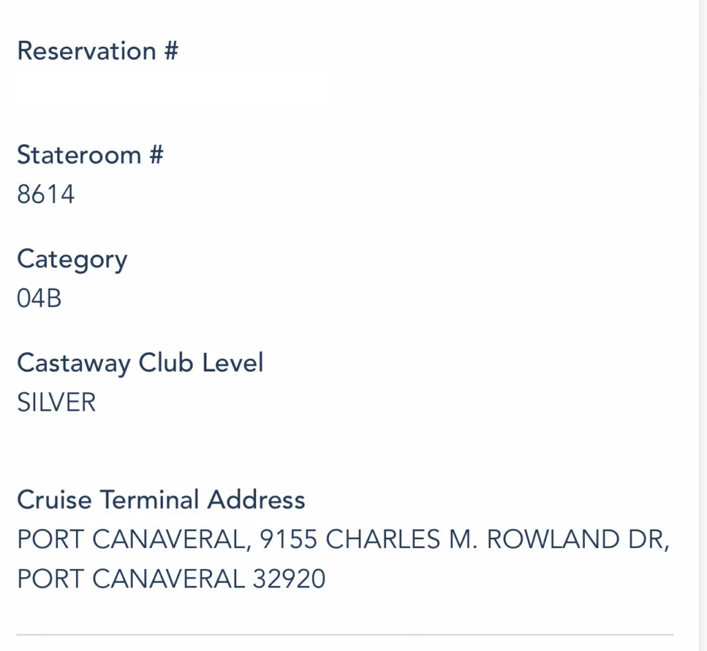 QR code to board a Disney Cruise.