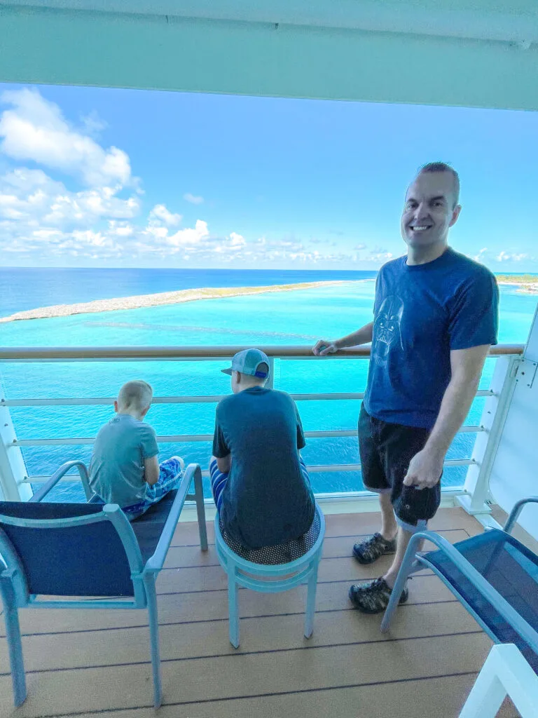 View of Castaway Cay from the Disney Dream deck 8.