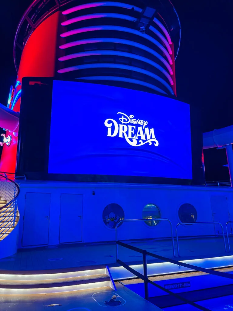 Funnel vision at night on the Disney Dream.