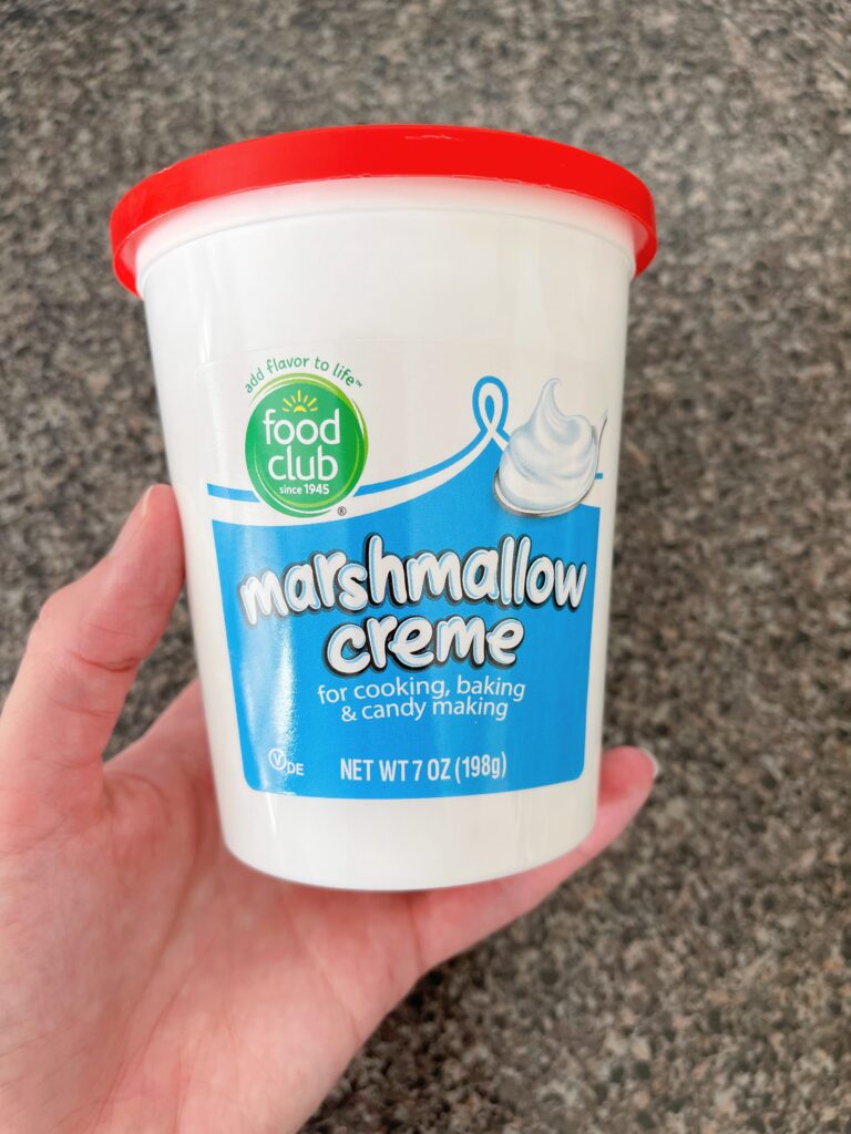 A jar of marshmallow cream.
