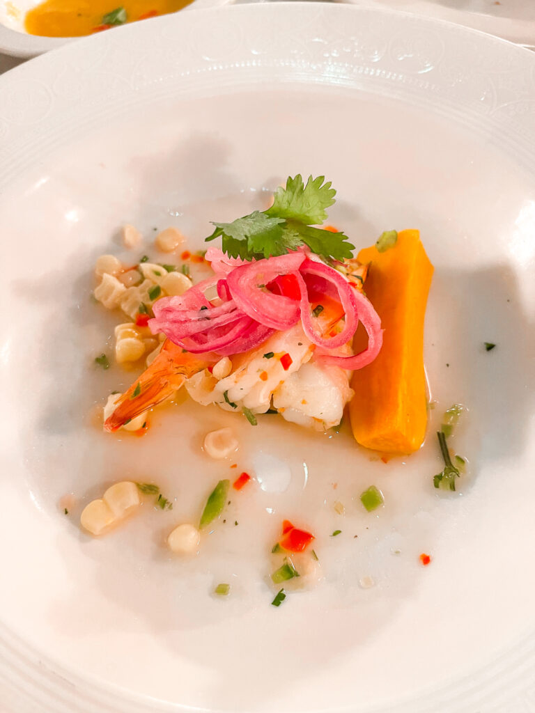 A picture of Angelicas Lime Marinated Shrimp from the Pirate Night Dinner Menu on the Disney Dream.