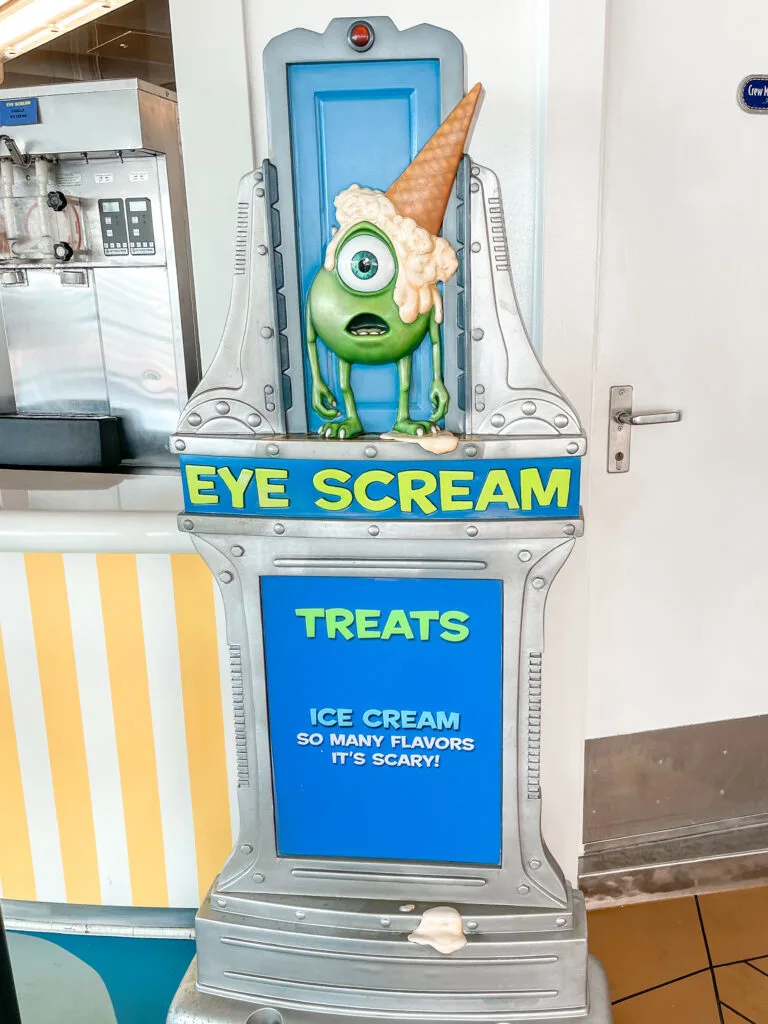 Ice cream station on the Disney Dream cruise ship.