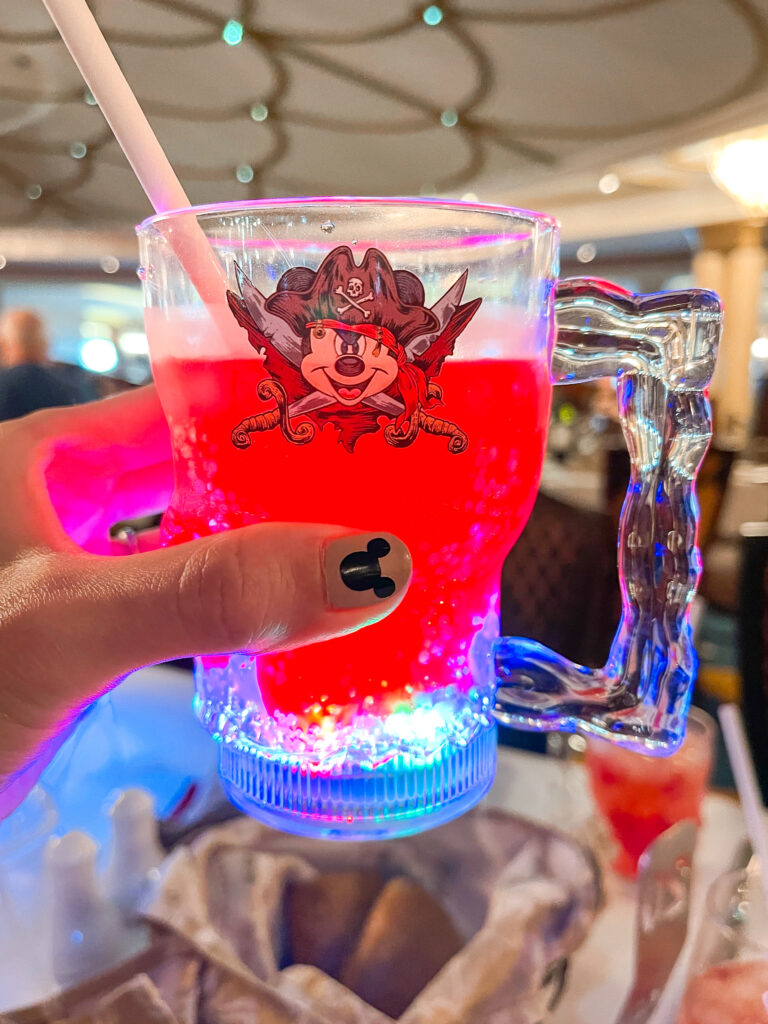 A kids drink at Pirate Night on the Disney Dream.