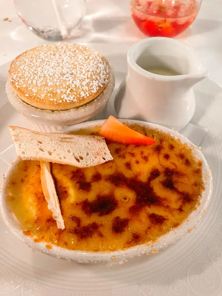 Tahitian Vanilla Creme Brulee from the Royal Palace menu on the Disney Dream.