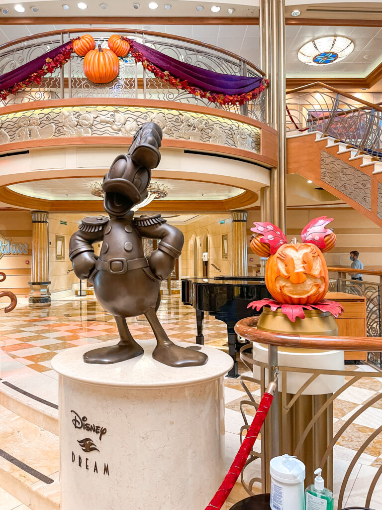 Halloween decorations on the Disney Dream Cruise Ship.