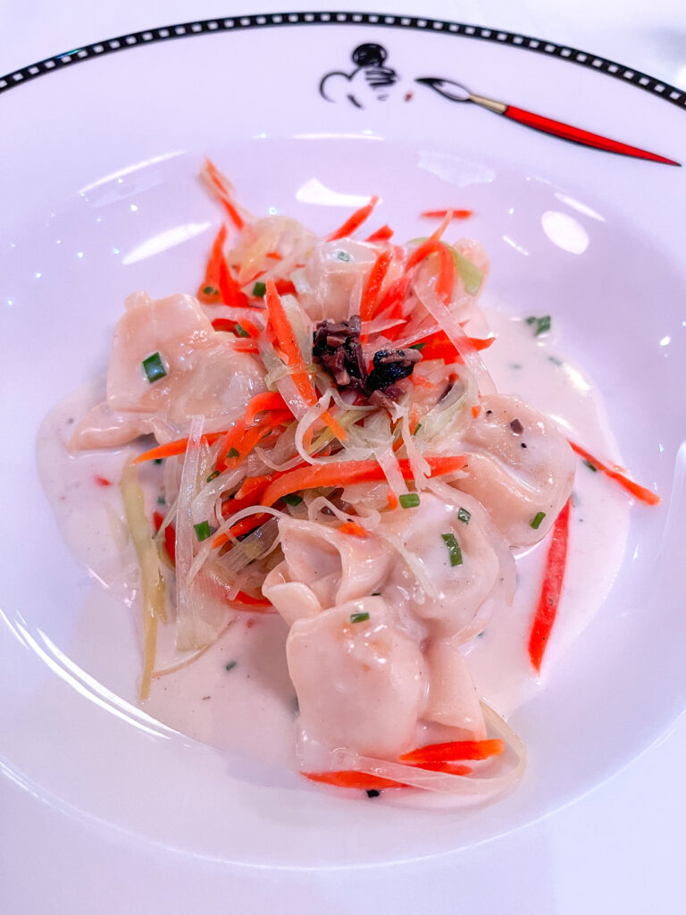 A photo of Black Truffle Pasta Purseittes from Animator's Palace on the Disney Dream cruise ship.