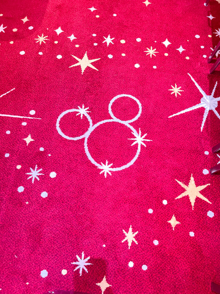 Mickey Mouse carpet on the Disney Dream.