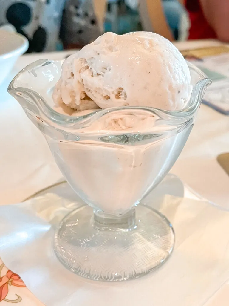 Vanilla Ice Cream from Enchanted Garden on the Disney Dream.