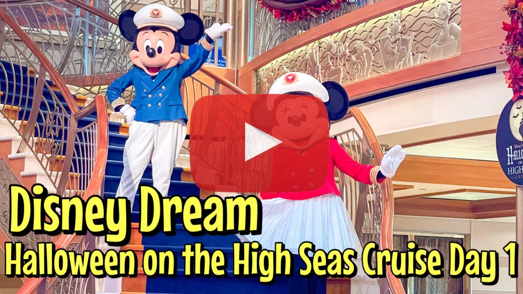 YouTube thumbnail image for Day 1 on the Disney Dream.
