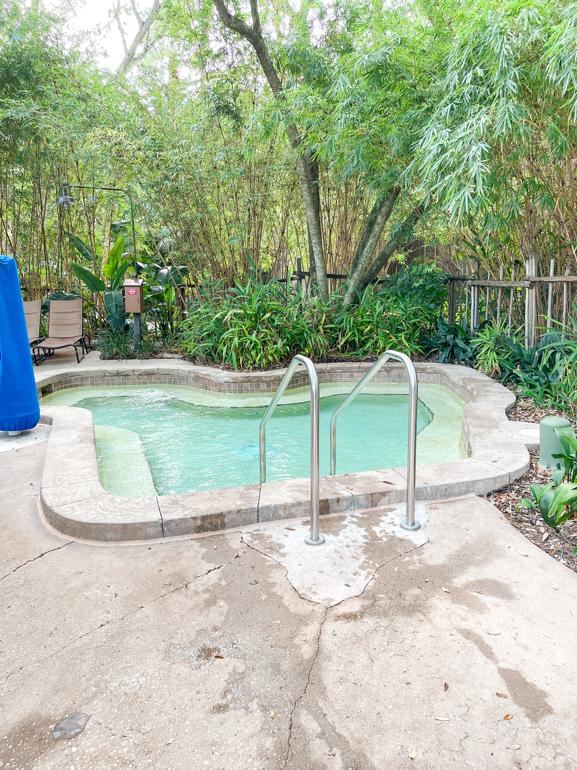 A hot tub at Disney's Animal Kingdom Lodge.