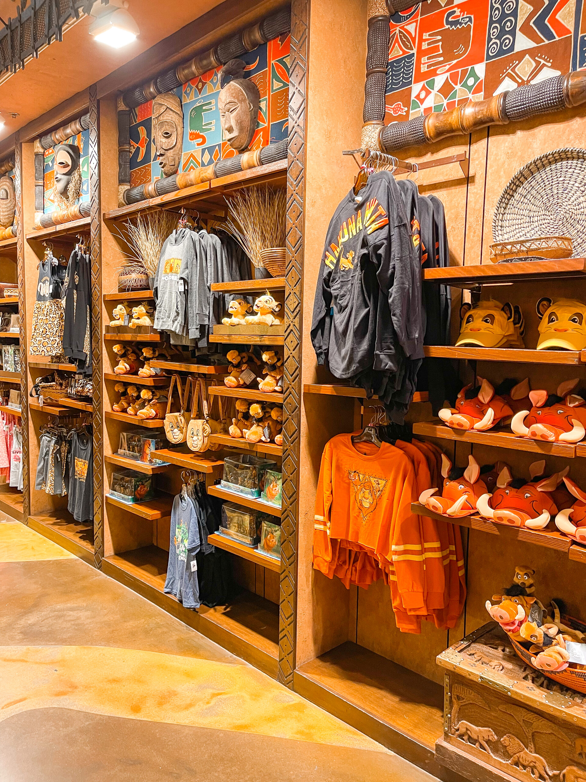 Gift shop merchandise at Animal Kingdom Lodge.