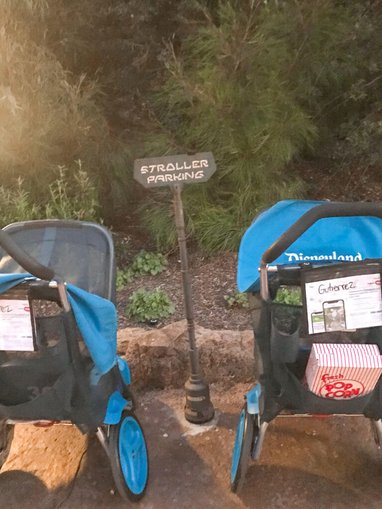 Stroller parking in Star Wars: Galaxy's Edge.